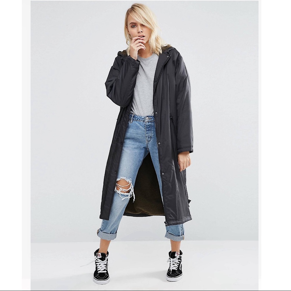 ASOS Rain Trench with Fleece Lining
